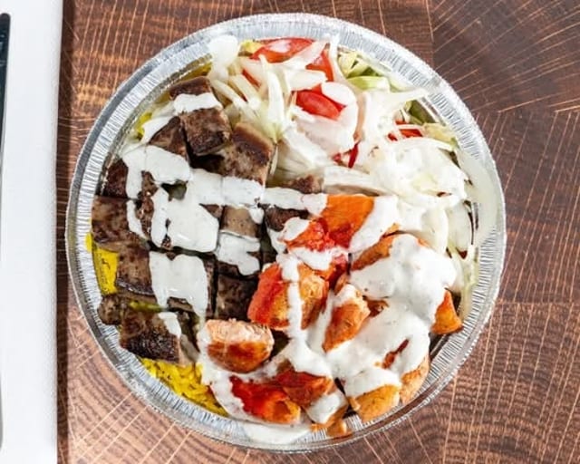 Chicken Over Rice Platter.