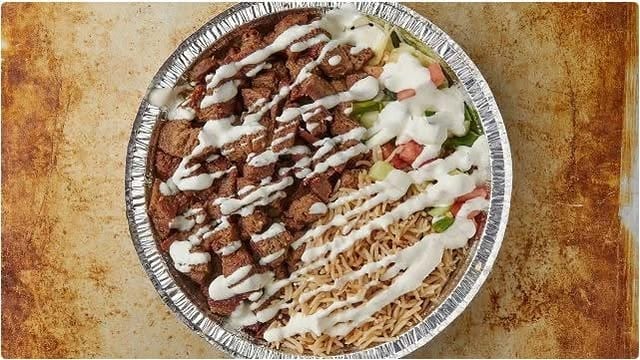 Lamb Over Rice Platter.